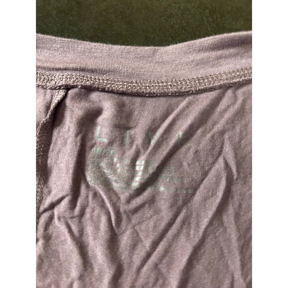 LIVI Active Womens Plus Size 18 Purple Long Sleeve Waffle Knit Top - Picture 4 of 8